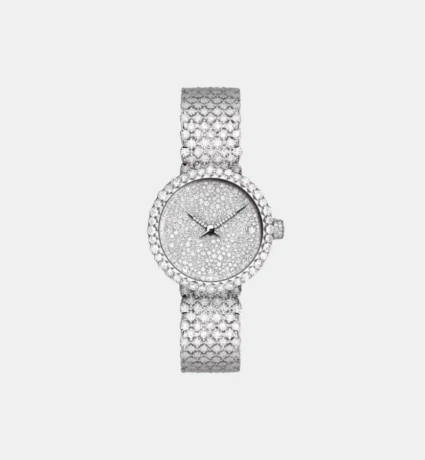 Montre La D de Dior Dior en or blanc, bijou d’occasion en très bon état