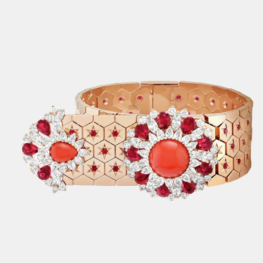 Montre Ludo Van Cleef & Arpels en or rose, diamant 7.43ct