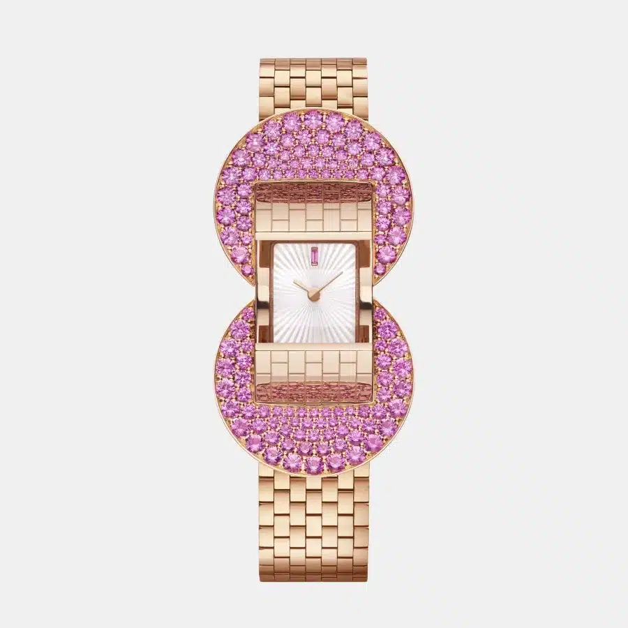 Montre Ludo Van Cleef & Arpels en or rose, saphir 5.68ct