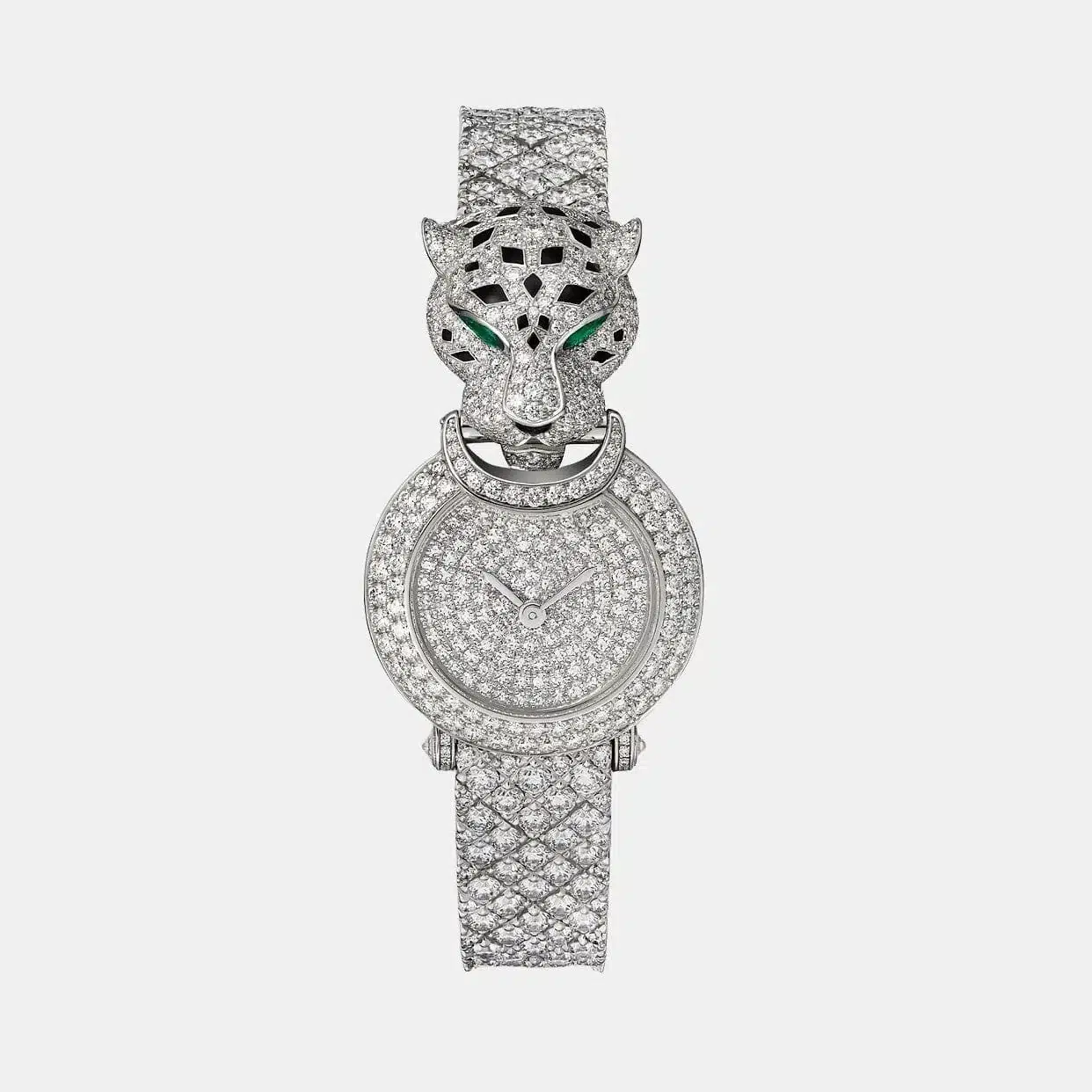 Montre Panthère Cartier en or blanc, diamant — photographie du modèle, cote d’occasion GOLDMARKET