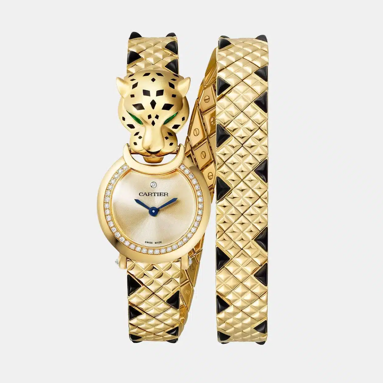 Montre Panthère Cartier en or jaune, diamant — photographie du modèle, cote d’occasion GOLDMARKET