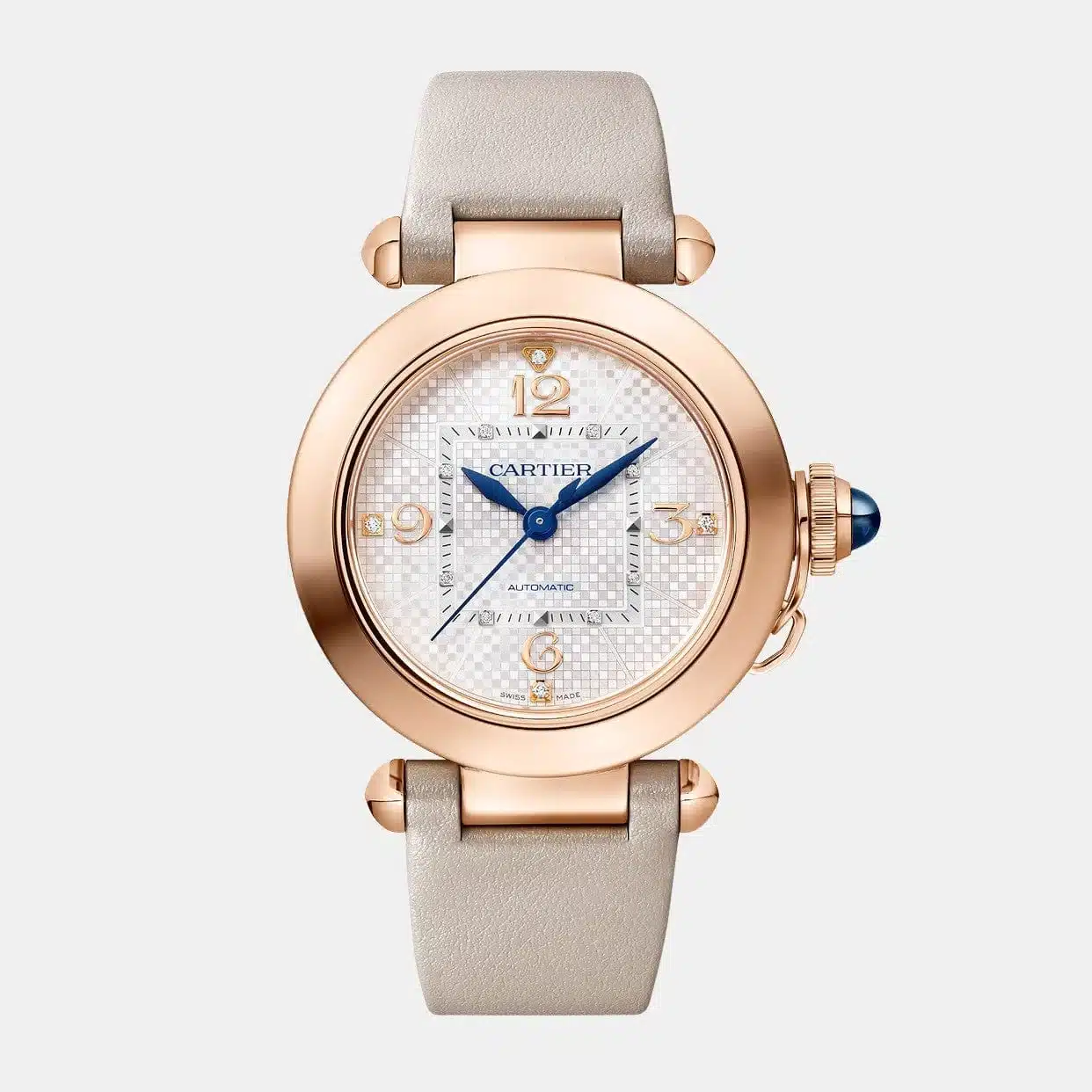 Montre Pasha Cartier en or rose, diamant