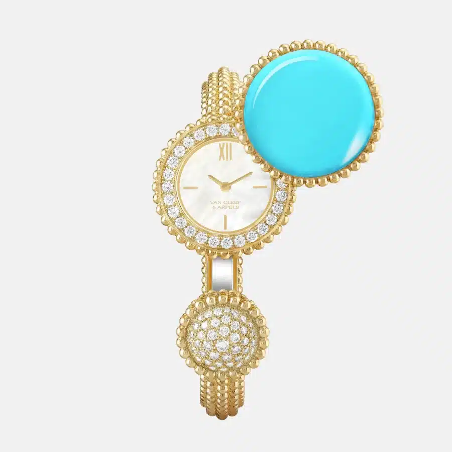 Montre Perlée Van Cleef & Arpels en or jaune, diamant 1.53ct — photographie du modèle, cote d’occasion GOLDMARKET