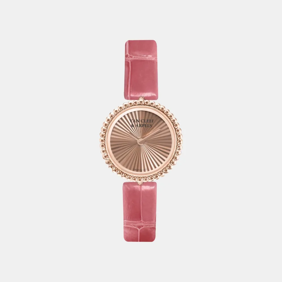Montre Perlée Van Cleef & Arpels en or rose — photographie du modèle, cote d’occasion GOLDMARKET