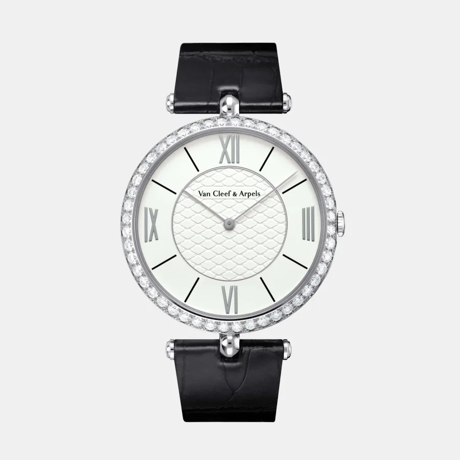 Montre Pierre Arpels Van Cleef & Arpels en or blanc, diamant 2.77ct