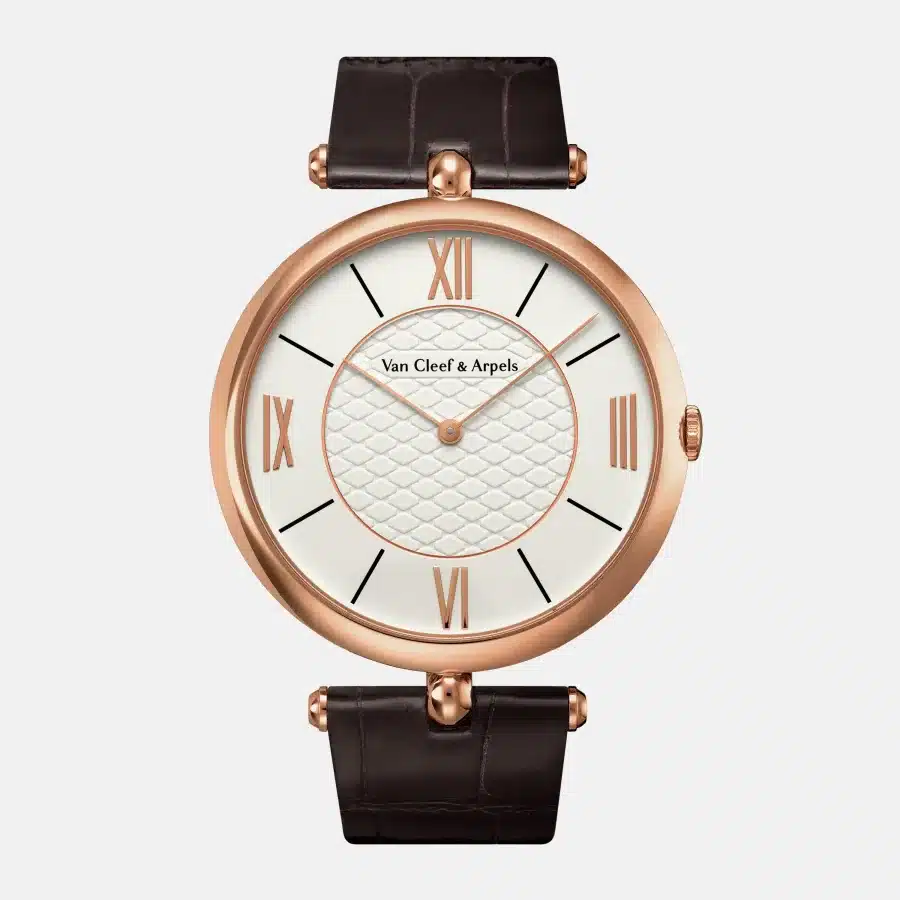 Montre Pierre Arpels Van Cleef & Arpels en or rose, diamant 0.04ct