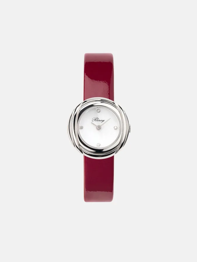 Montre Rive Droite Poiray, acier diamant 0 . 02ct