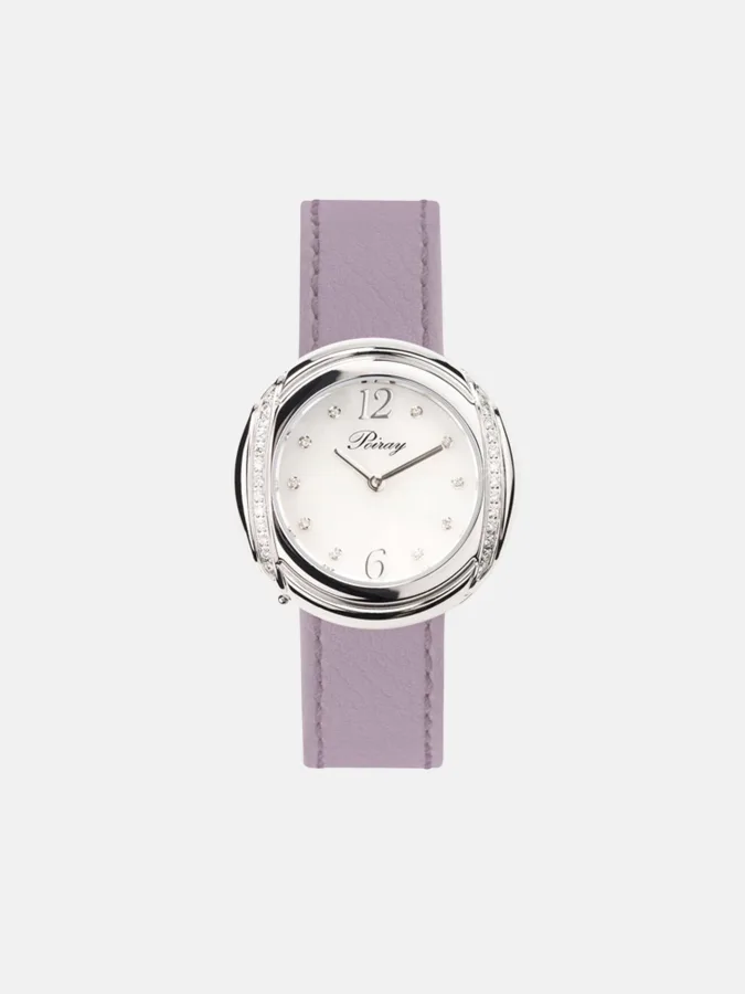 Montre Rive Droite Poiray, acier diamant 0 . 05ct