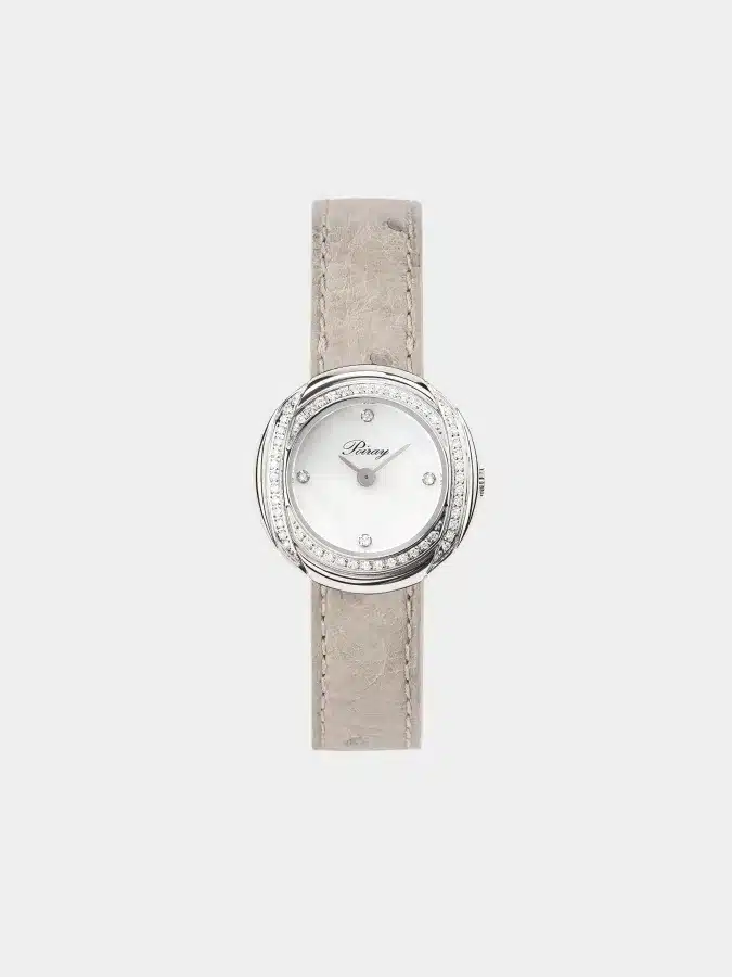 Montre Rive Droite Poiray, acier diamant 0 . 17ct