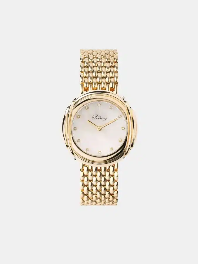 Montre Rive Droite Poiray en or jaune, diamant