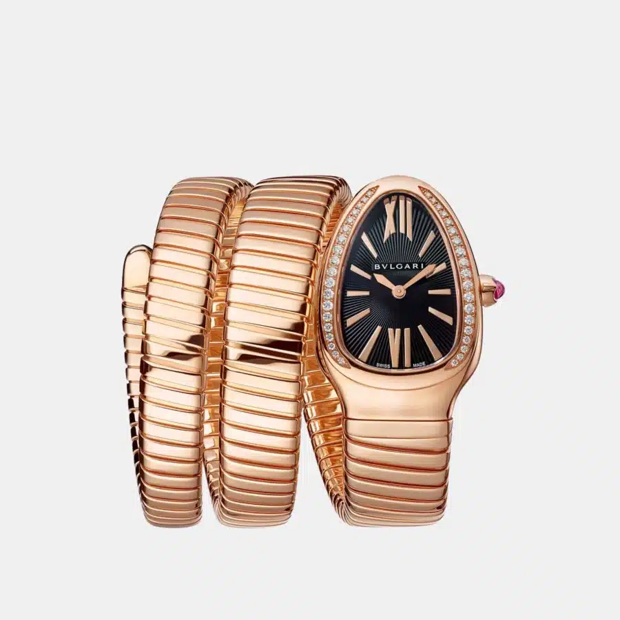 Montre Serpenti Tubogas Bulgari en or rose, diamant