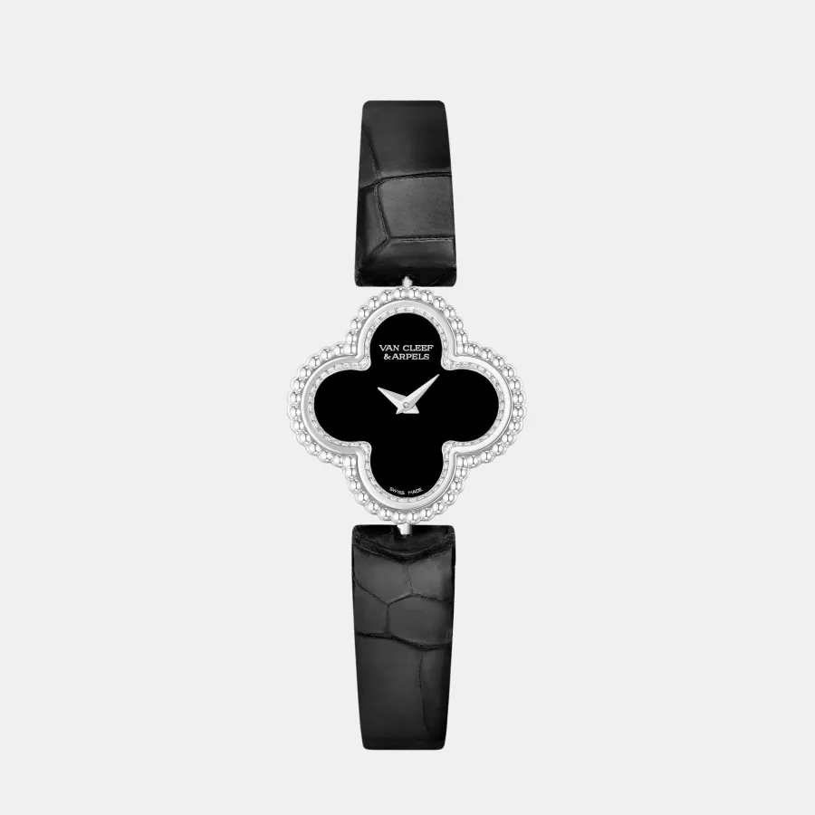 Montre Sweet Alhambra Van Cleef & Arpels en or blanc, mixte 0.74ct — photographie du modèle, cote d’occasion GOLDMARKET
