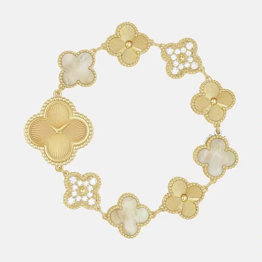 Montre Sweet Alhambra Van Cleef & Arpels en or jaune, diamant 0.95ct — photographie du modèle, cote d’occasion GOLDMARKET