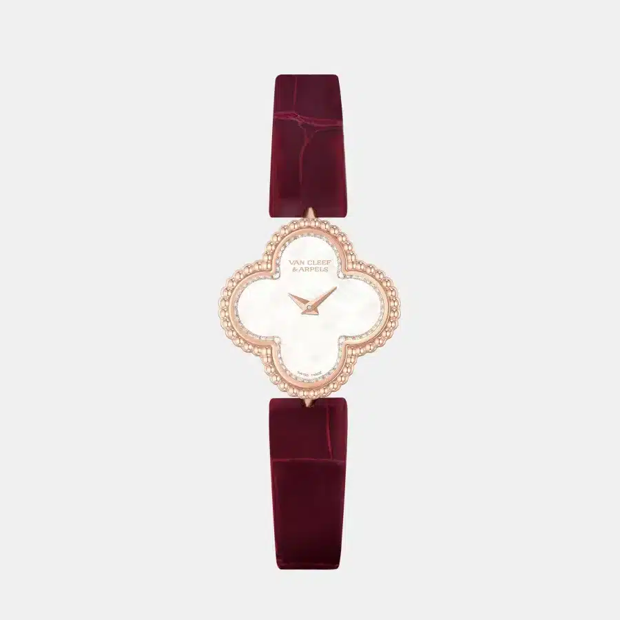Montre Sweet Alhambra Van Cleef & Arpels en or rose, diamant 0.74ct — photographie du modèle, cote d’occasion GOLDMARKET