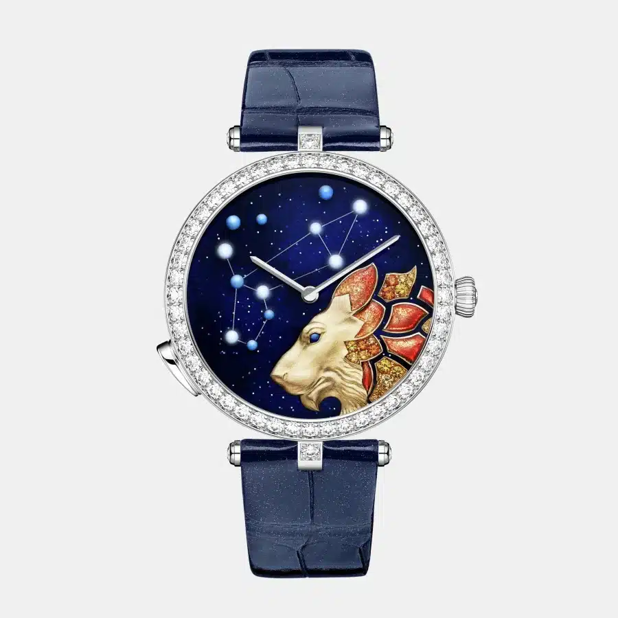 Montre Zodiaque Van Cleef & Arpels en or blanc, diamant 6.48ct — photographie du modèle, cote d’occasion GOLDMARKET