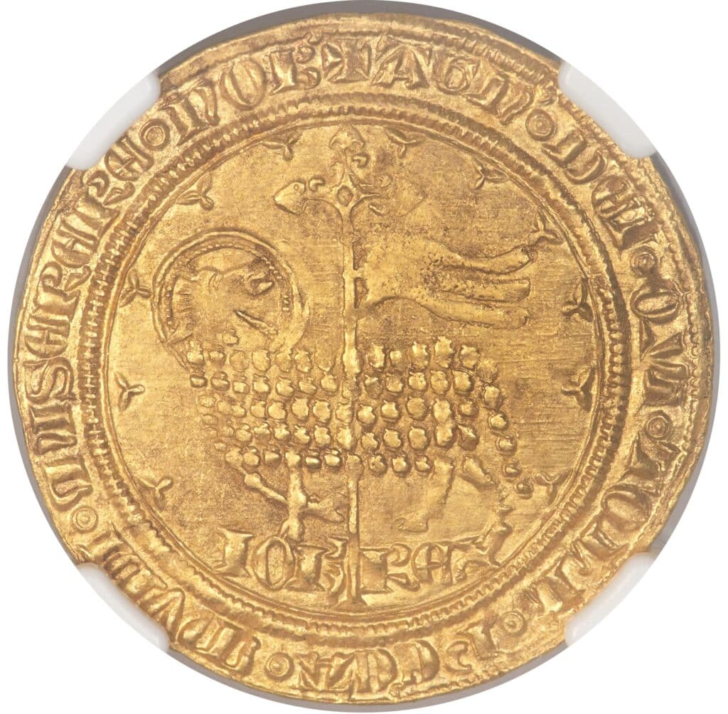 Avers Mouton d'or - Jean II - 1355 - France — pièce en or
