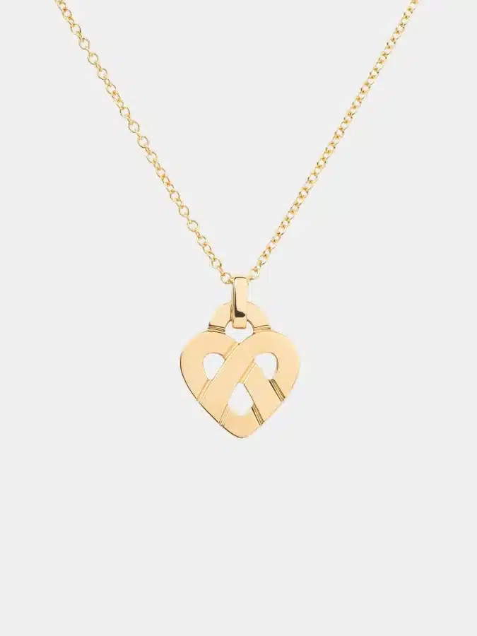 Pendentif Coeur Entrelacé Poiray en or jaune — photographie du modèle, cote d’occasion GOLDMARKET
