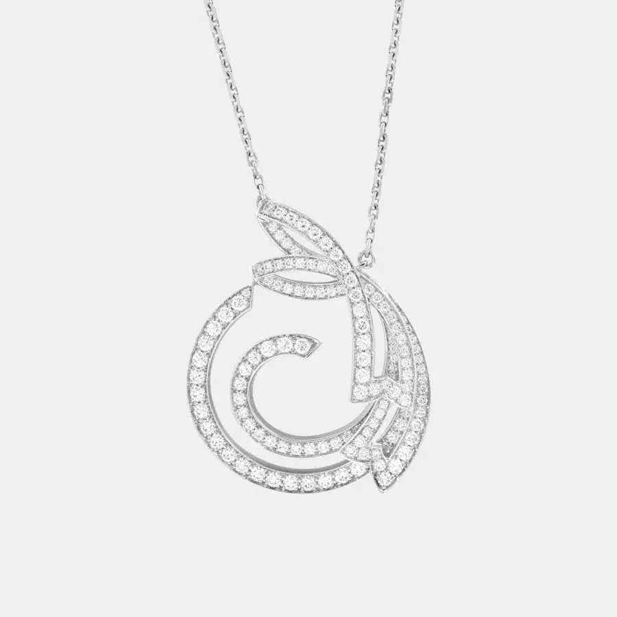 Pendentif Contes d’Hiver Van Cleef & Arpels en or blanc, diamant 1.99ct