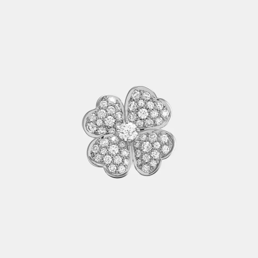 Pendentif Cosmos Van Cleef & Arpels en or blanc, diamant 1.57ct