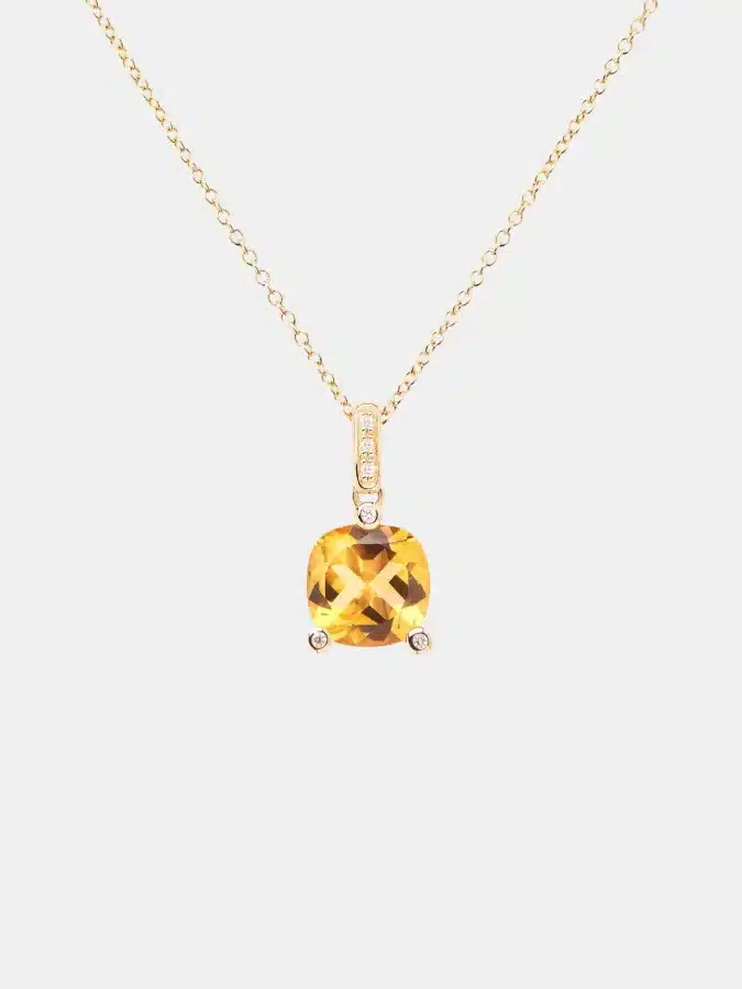 Pendentif Filles Antik Poiray en or jaune, citrine 4ct — photographie du modèle, cote d’occasion GOLDMARKET