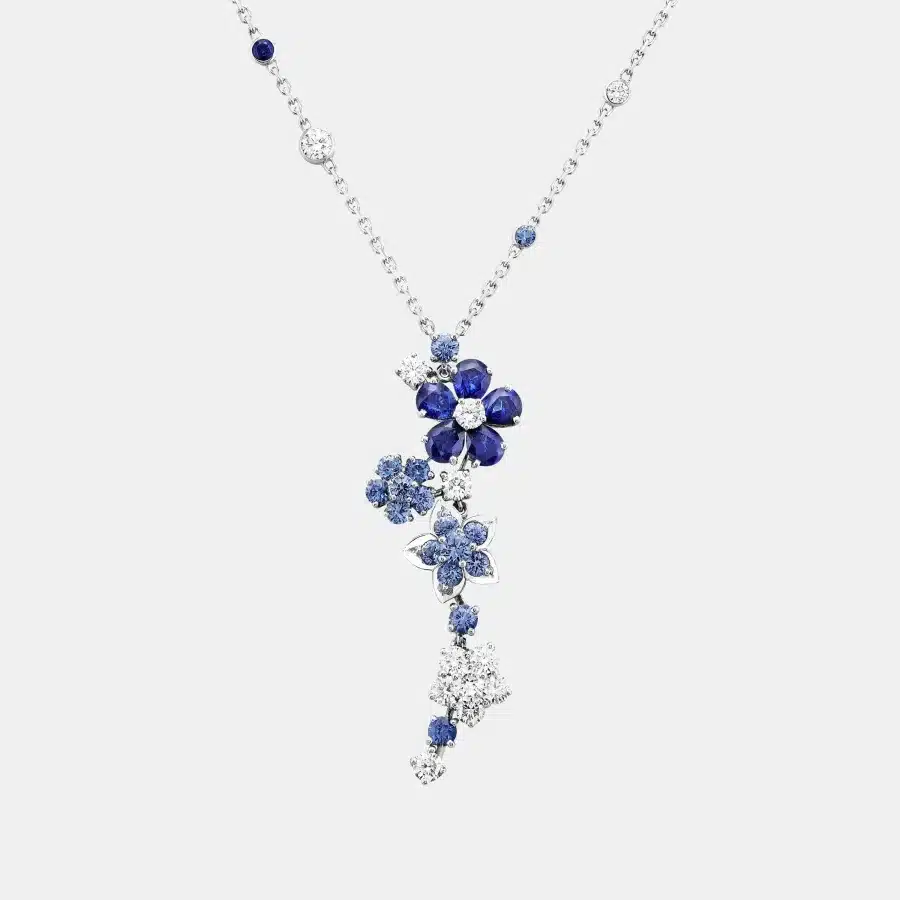 Pendentif Folie des Prés Van Cleef & Arpels en or blanc, mixte — photographie du modèle, cote d’occasion GOLDMARKET