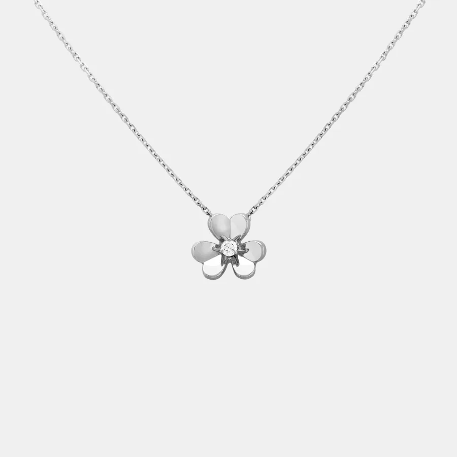 Pendentif Frivole Van Cleef & Arpels en or blanc, diamant 0.05ct — photographie du modèle, cote d’occasion GOLDMARKET