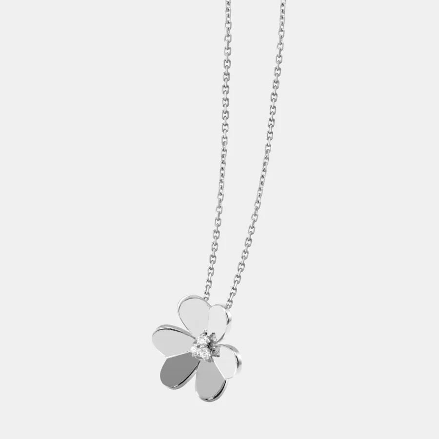 Pendentif Frivole Van Cleef & Arpels en or blanc, diamant 0.16ct — photographie du modèle, cote d’occasion GOLDMARKET