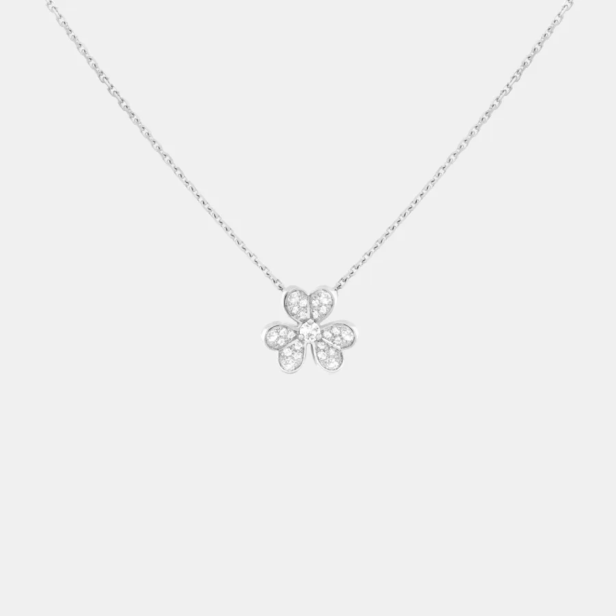 Pendentif Frivole Van Cleef & Arpels en or blanc, diamant 0.21ct — photographie du modèle, cote d’occasion GOLDMARKET
