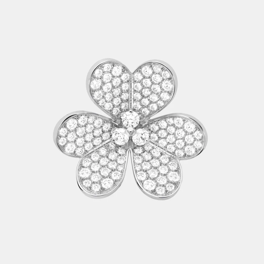 Pendentif Frivole Van Cleef & Arpels en or blanc, diamant 2.47ct — photographie du modèle, cote d’occasion GOLDMARKET