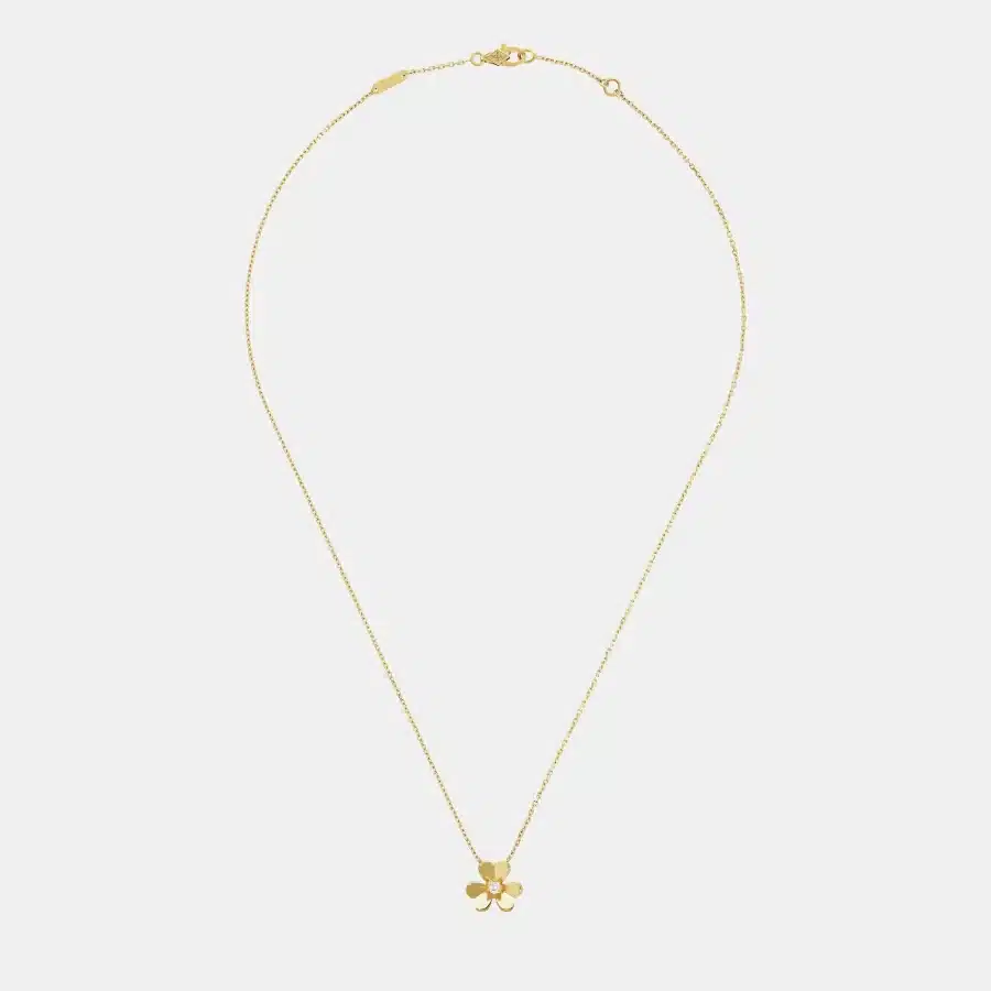 Pendentif Frivole Van Cleef & Arpels en or jaune, diamant 0.05ct — photographie du modèle, cote d’occasion GOLDMARKET