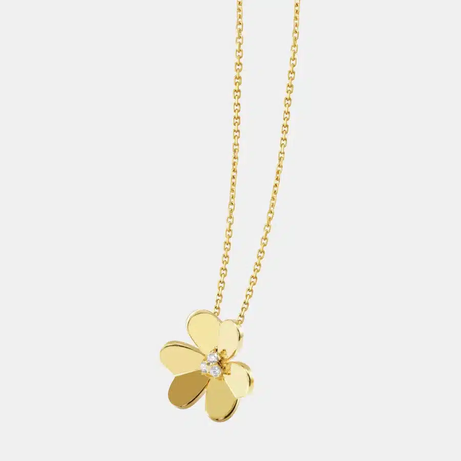 Pendentif Frivole Van Cleef & Arpels en or jaune, diamant 0.16ct — photographie du modèle, cote d’occasion GOLDMARKET