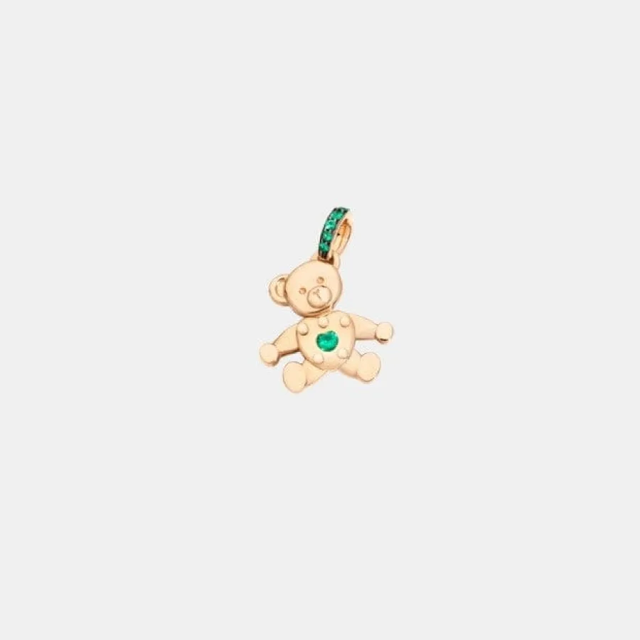 Pendentif Orsetto Pomellato en or rose, émeraude