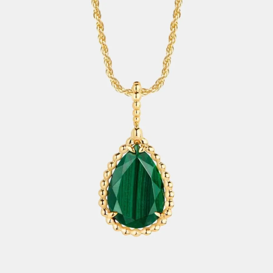 Pendentif Serpent Bohème Boucheron en or jaune, malachite m motif 2.98ct — photographie du modèle, cote d’occasion GOLDMARKET