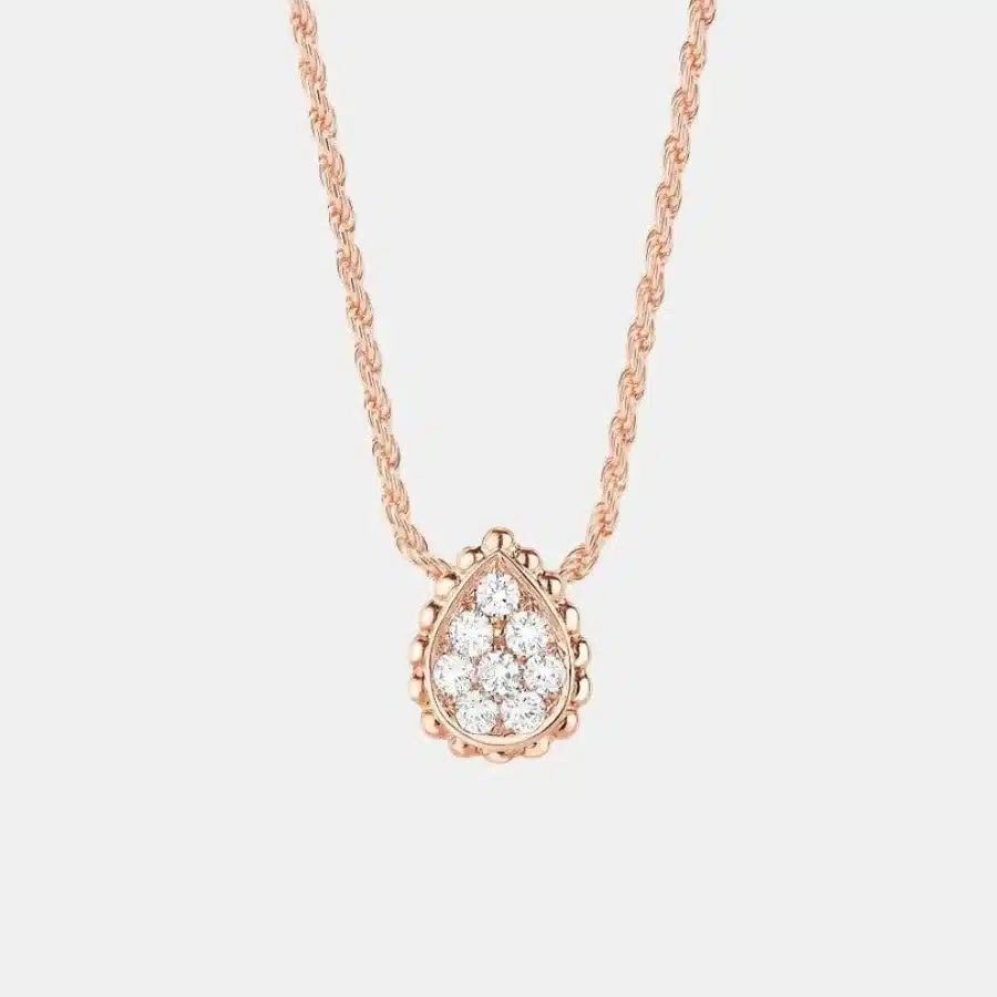 Pendentif Serpent Bohème Boucheron en or rose, s motif diamant 0.14ct — photographie du modèle, cote d’occasion GOLDMARKET