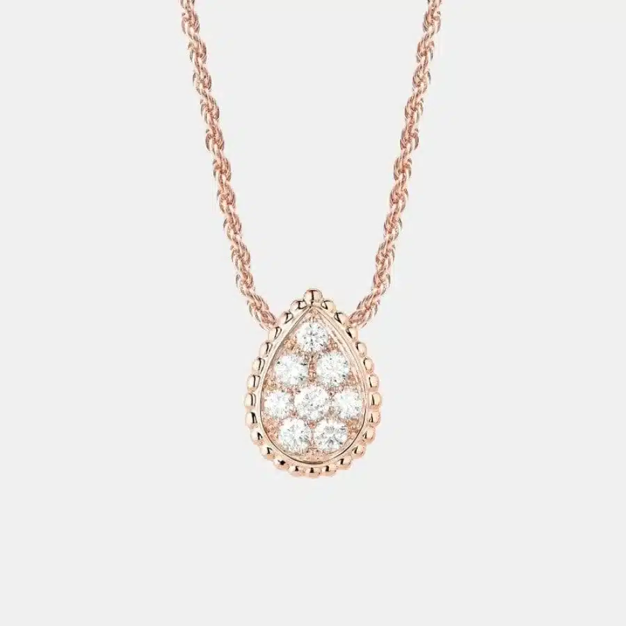 Pendentif Serpent Bohème Boucheron en or rose, s motif diamant 0.33ct — photographie du modèle, cote d’occasion GOLDMARKET