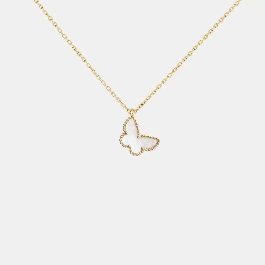 Pendentif Sweet Alhambra Van Cleef & Arpels en or jaune, perle — photographie du modèle, cote d’occasion GOLDMARKET