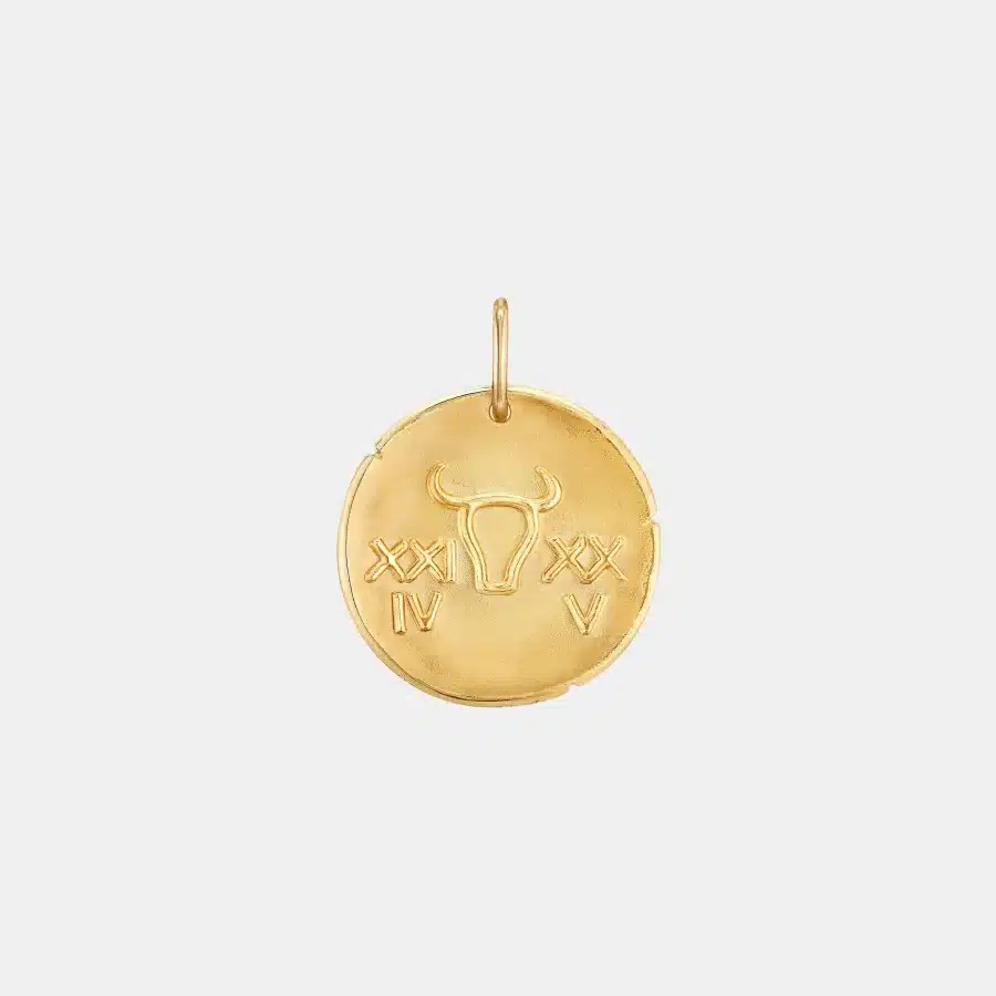 Pendentif Zodiaque Van Cleef & Arpels en or jaune, taurus — photographie du modèle, cote d’occasion GOLDMARKET