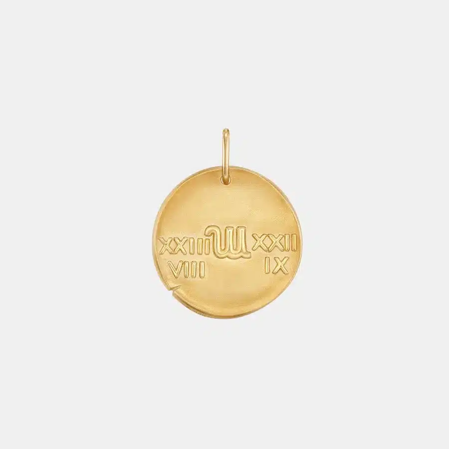 Pendentif Zodiaque Van Cleef & Arpels en or jaune, virgo — photographie du modèle, cote d’occasion GOLDMARKET