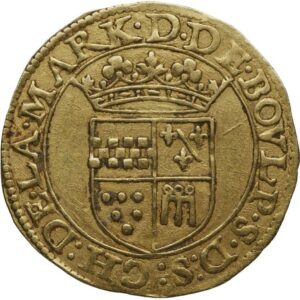 Avers Pistole - Charlotte de la Marck - 1590-1591 - Principauté de Sedan
 (France - États) — pièce en or