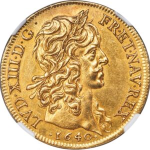 Avers Quadruple louis d'or Louis XIII essai - - France — pièce en or