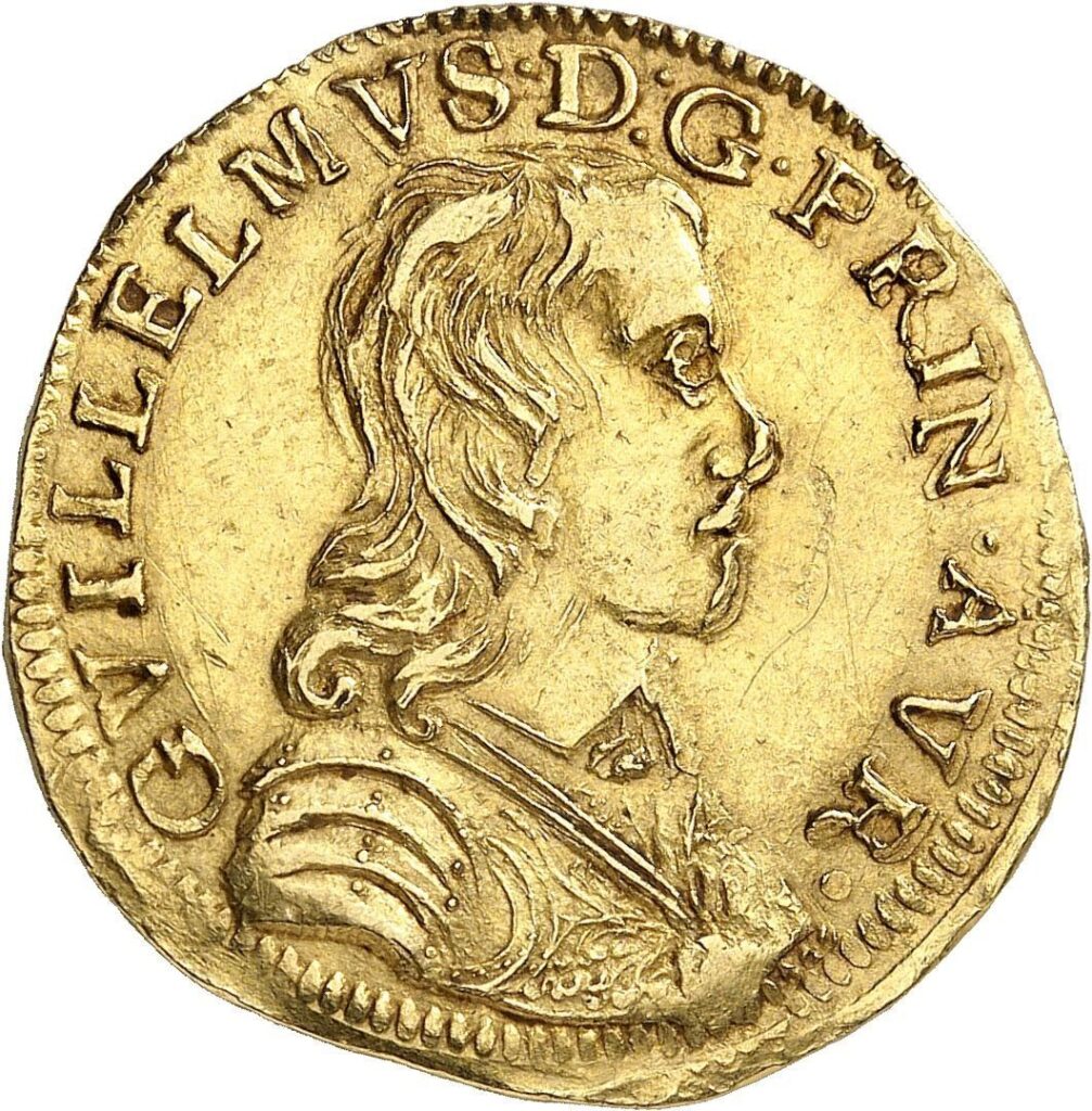 Avers Quadruple pistole - Guillaume IX - - Principauté d'Orange
 (France - États) — pièce en or