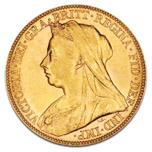 Souverain Victoria voilée Pièce d'or en Or - 7,32 g - Royaume-Uni Face