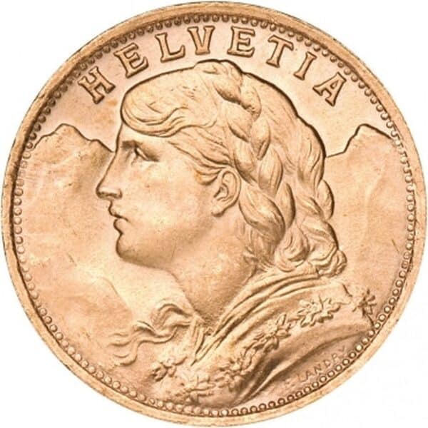 20 Francs Suisse Or - Croix Suisse