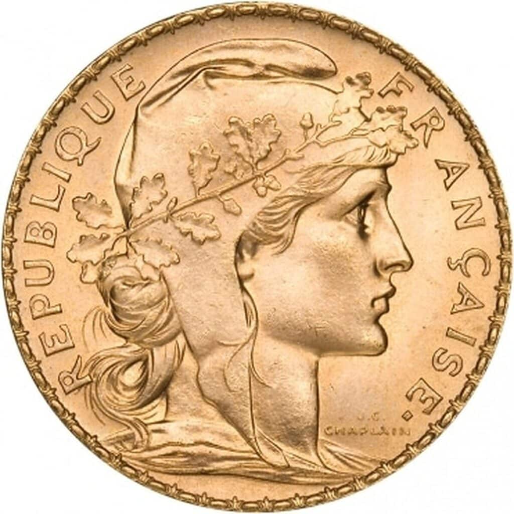 20 Francs Or Marianne Coq