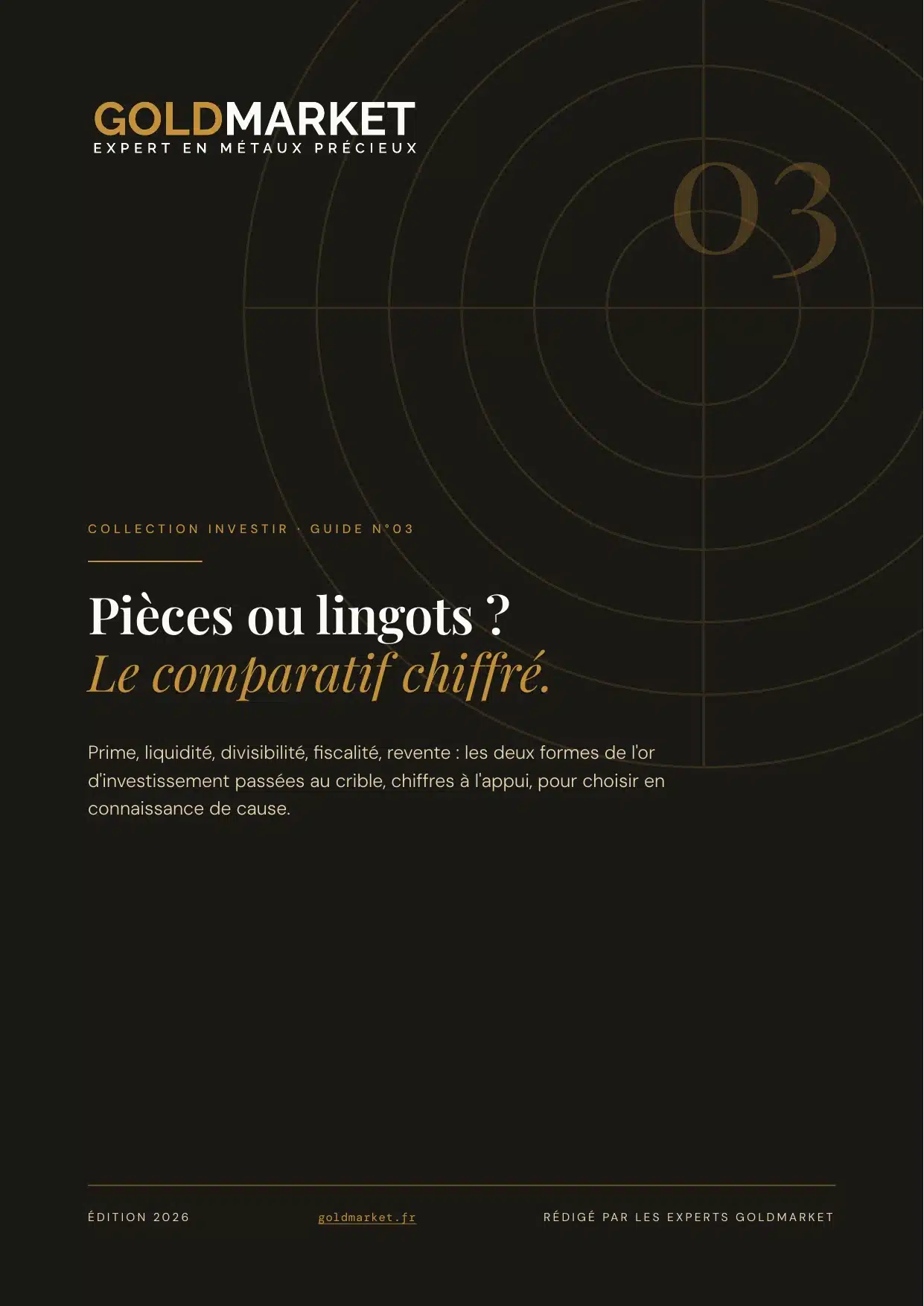 Couverture du guide Pièces ou lingots : comparatif