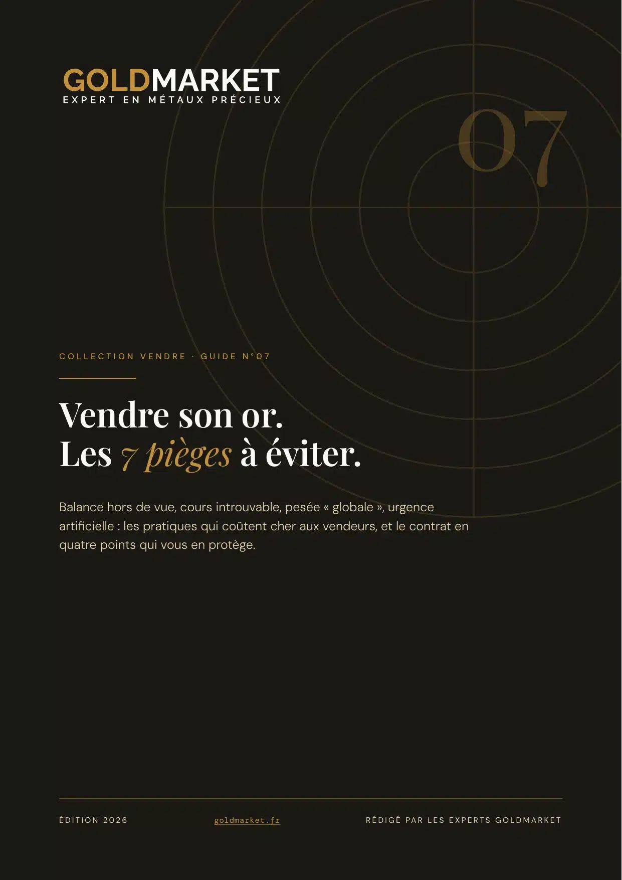 Couverture du guide Vendre son or : 7 pièges