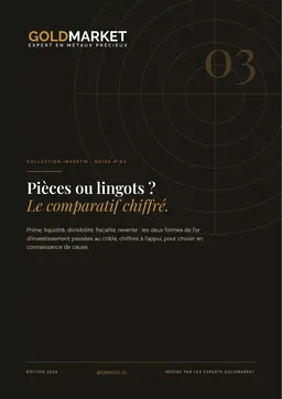 Couverture du guide Pièces ou lingots ? Le comparatif chiffré.
