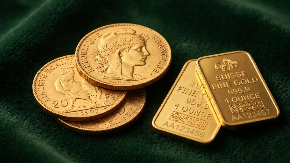 Lingots d’or fin et pièces d’investissement